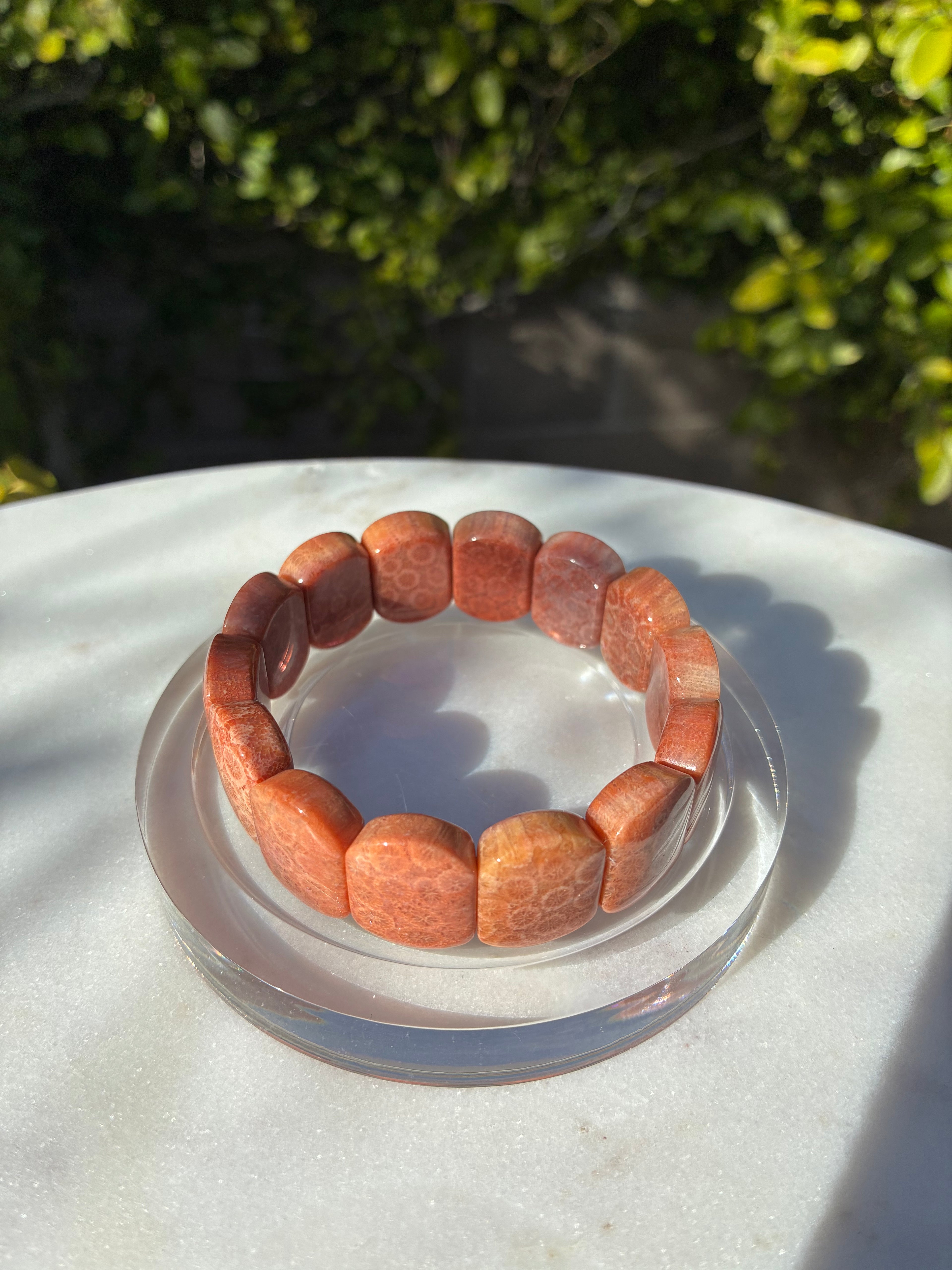 Coral Jade Soft Bangle