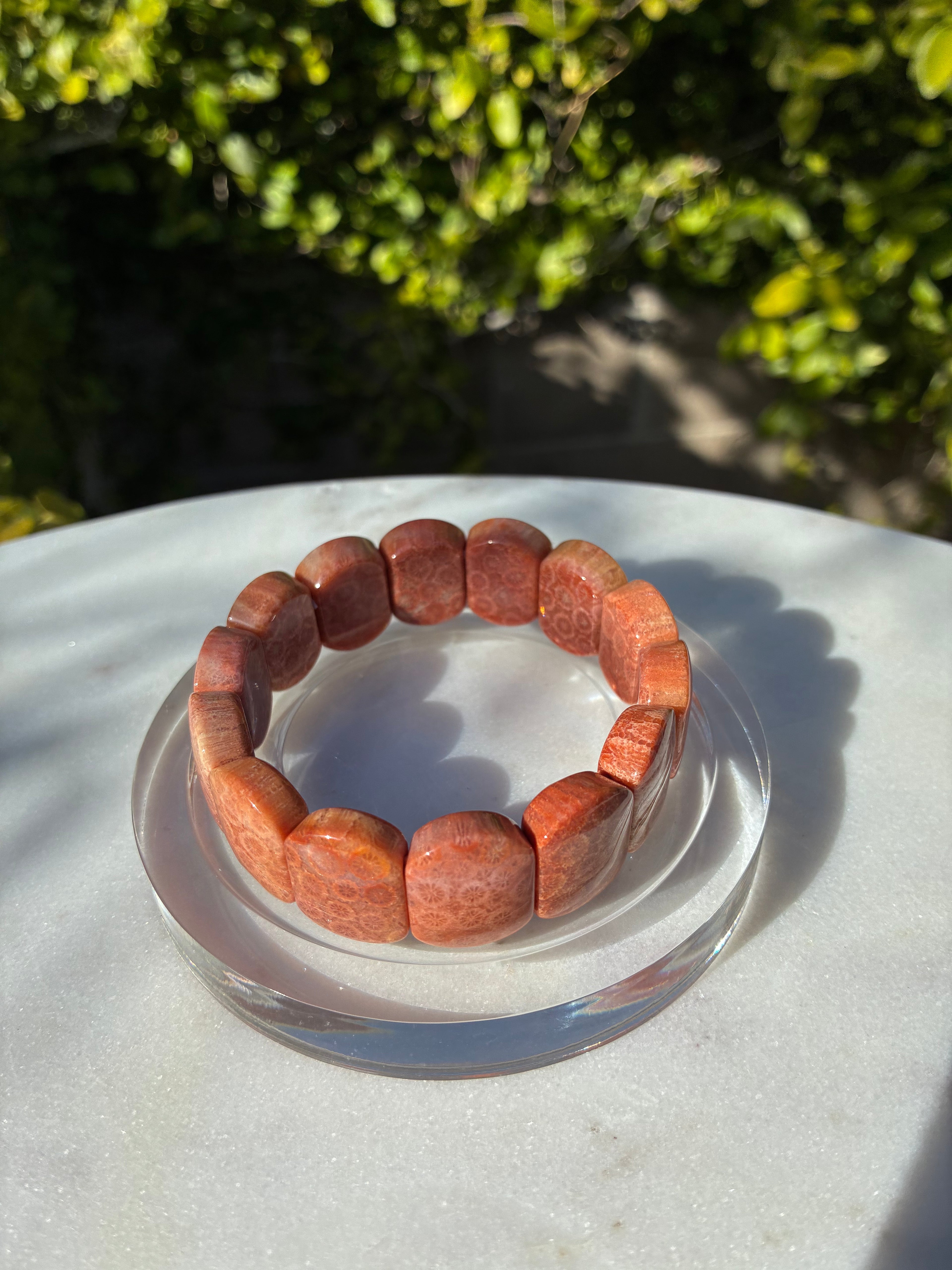 Coral Jade Soft Bangle