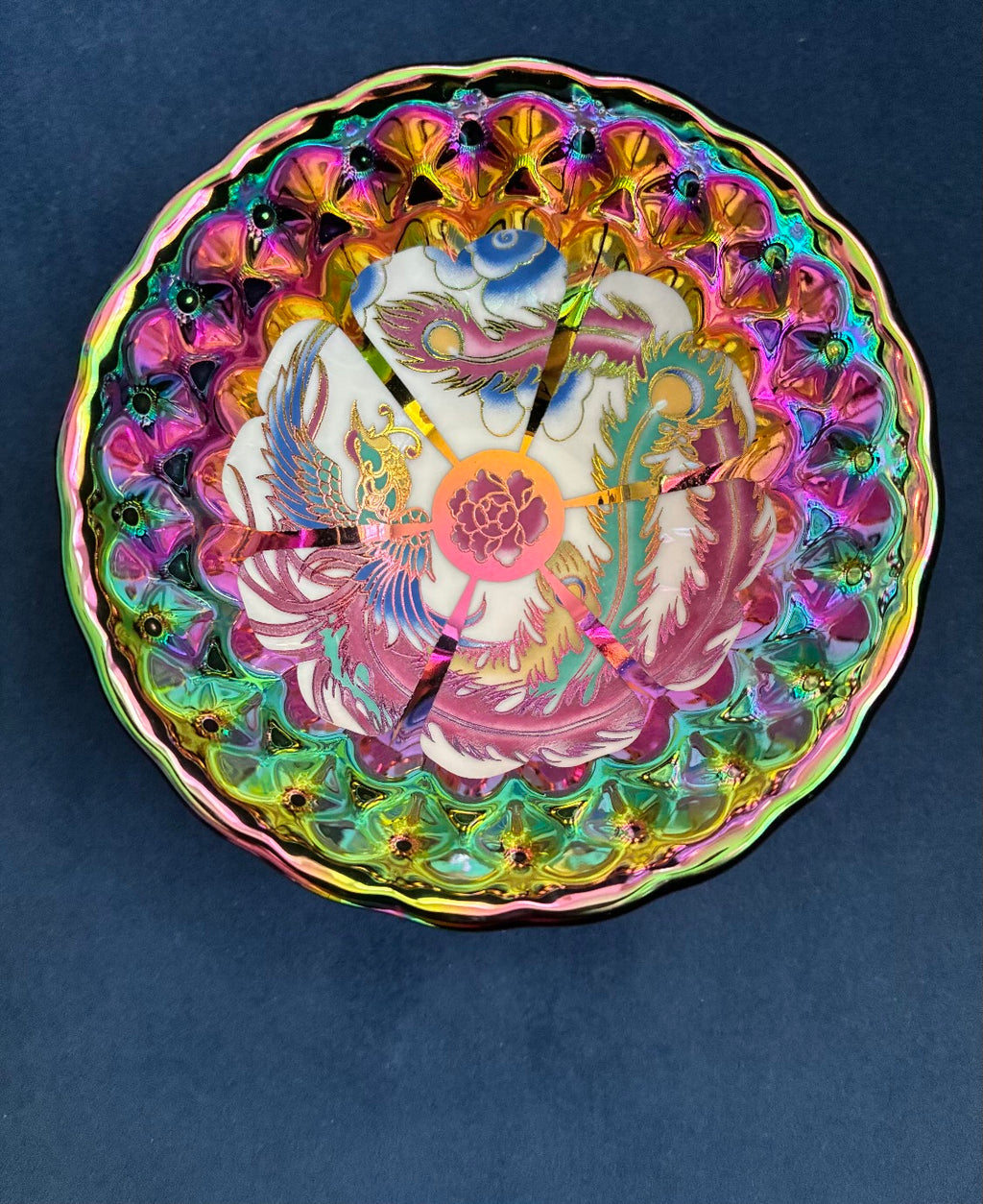 Iridescent Peacock Phoenix Teacup