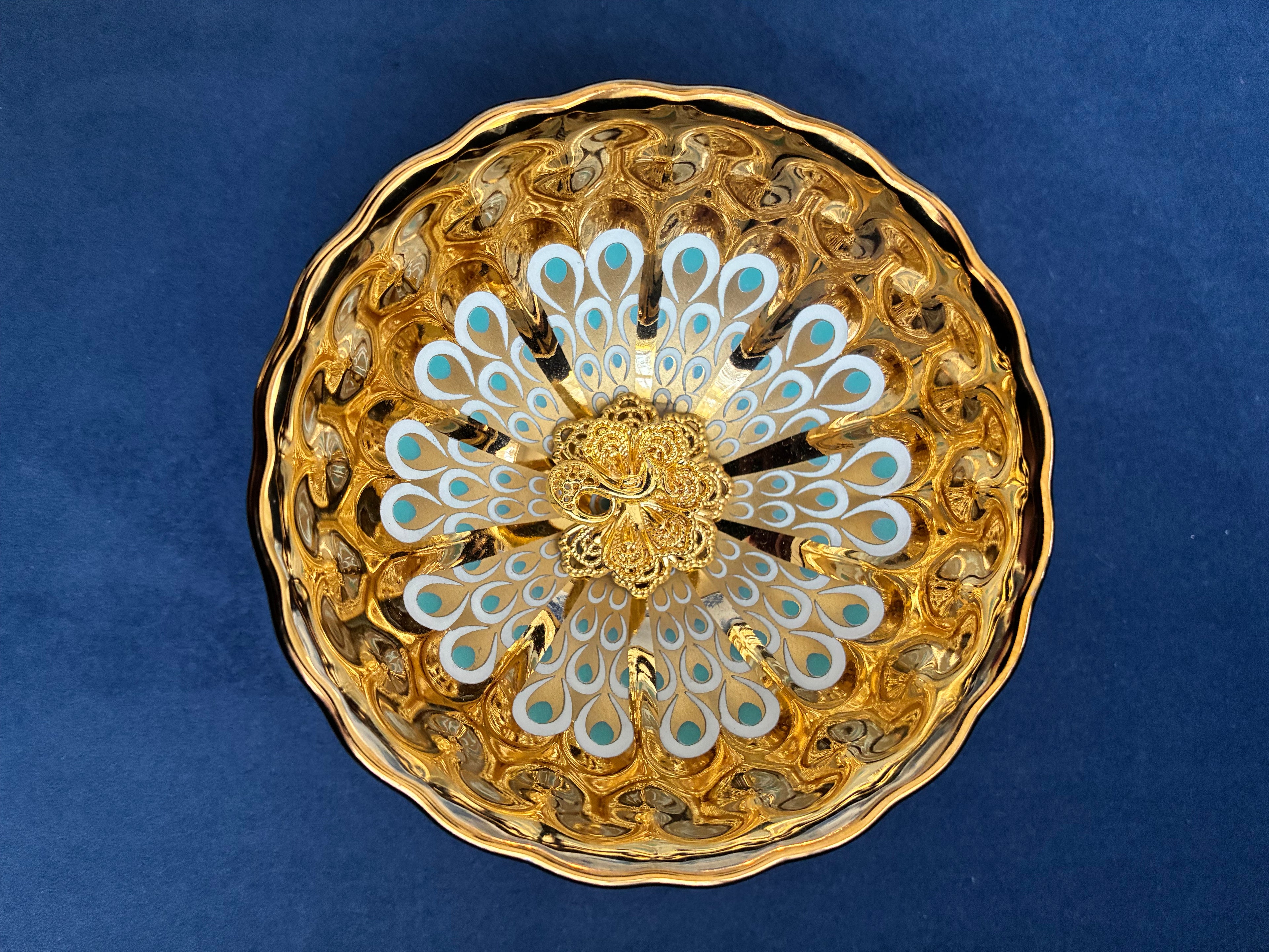 Golden Peacock Teacup