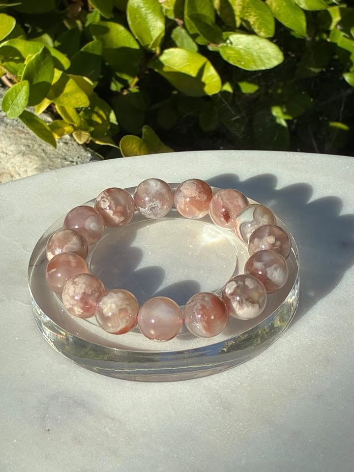 Cherry Blossom Agate Bracelet