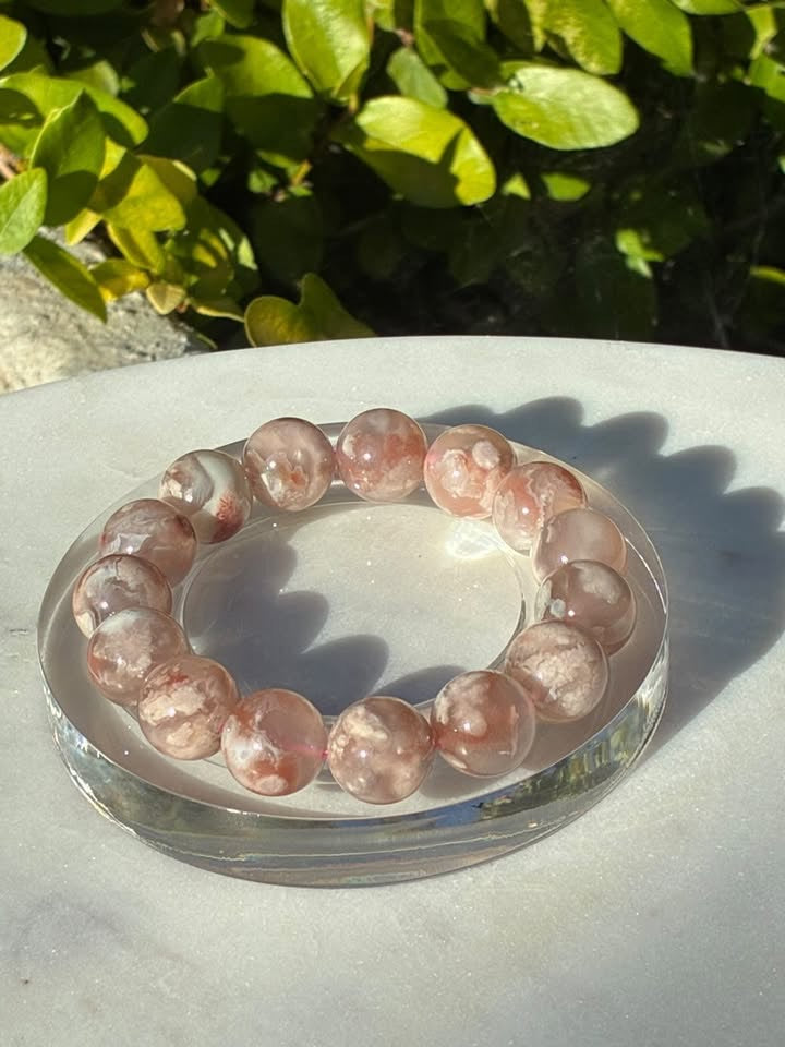Cherry Blossom Agate Bracelet