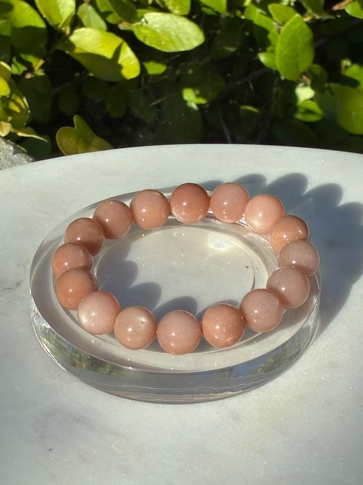 Natural Sunstone Moonstone Peach Orange Bracelet