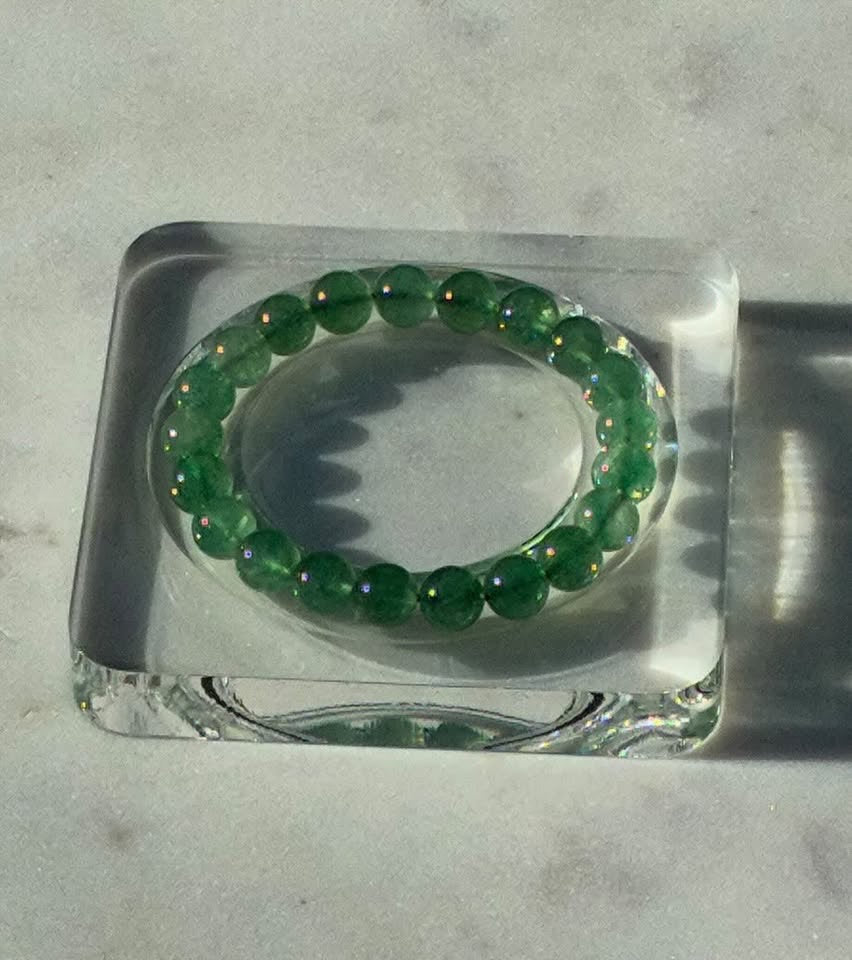 Green Strawberry Quartz Bracelet