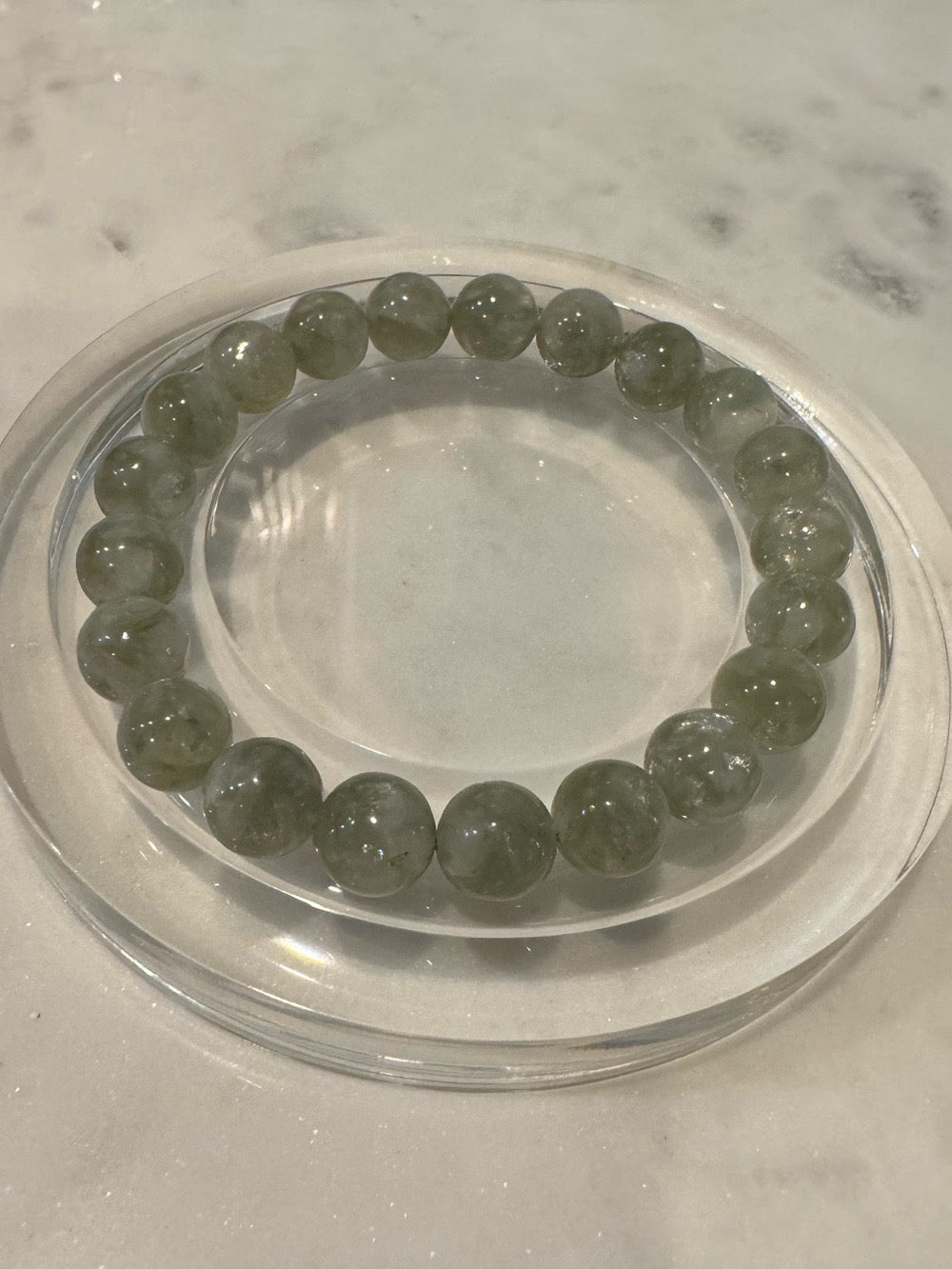 Green Lepidolite Stretchy Bracelet