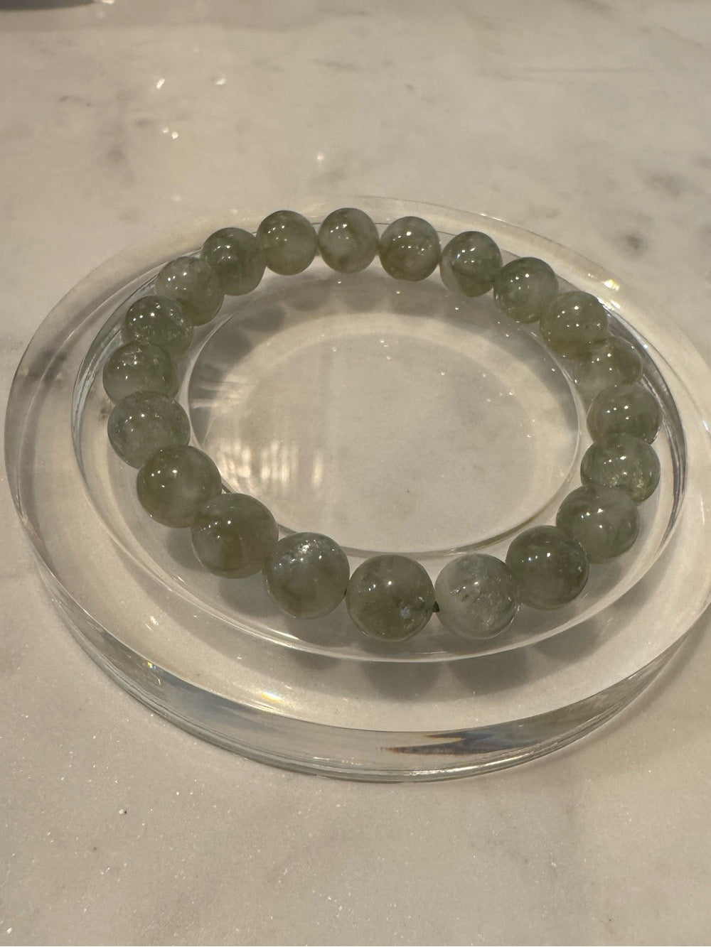 Green Lepidolite Stretchy Bracelet