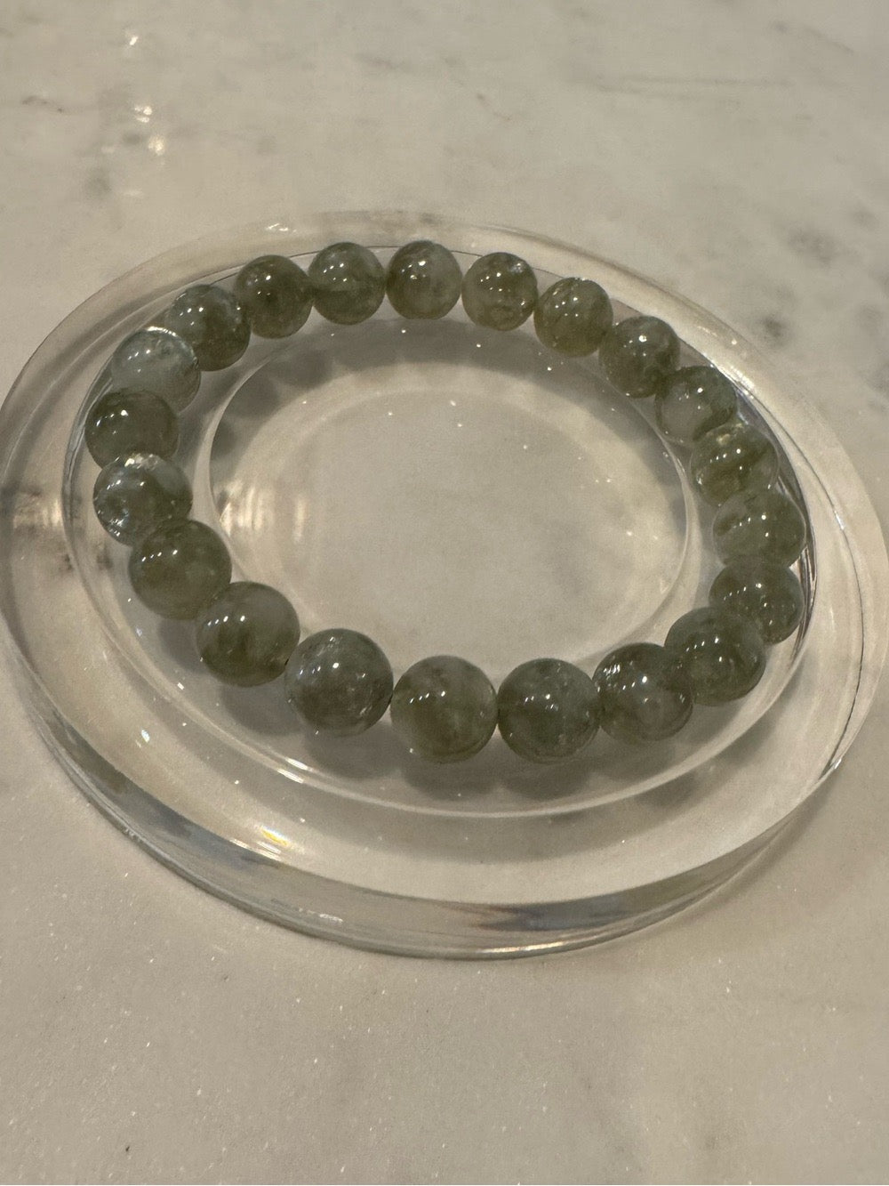 Green Lepidolite Stretchy Bracelet