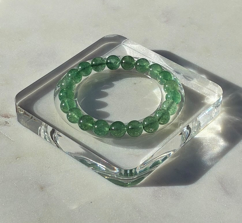 Green Strawberry Quartz Bracelet