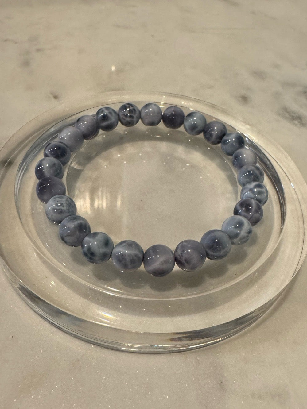 Purple Larimar Gemstone Bracelet