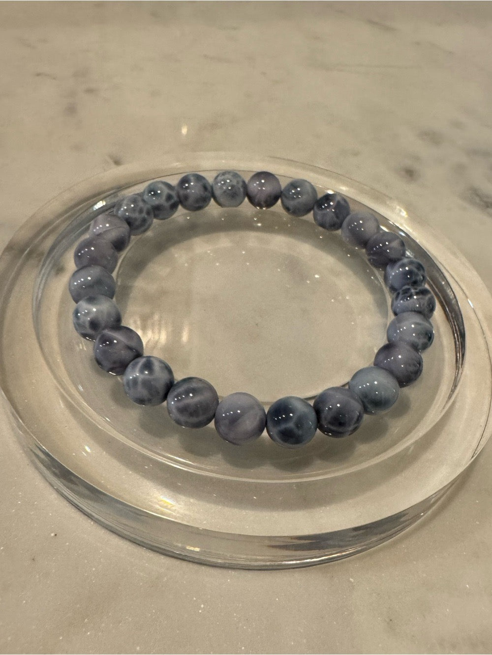 Purple Larimar Gemstone Bracelet