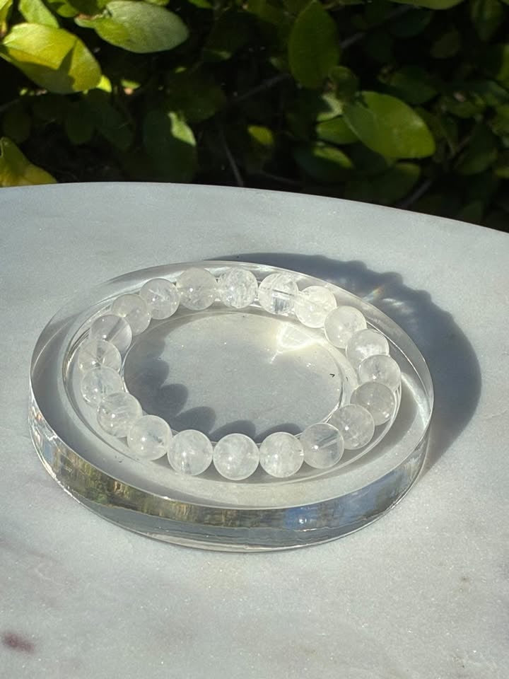 White Snowflake Phantom Quartz Bracelet