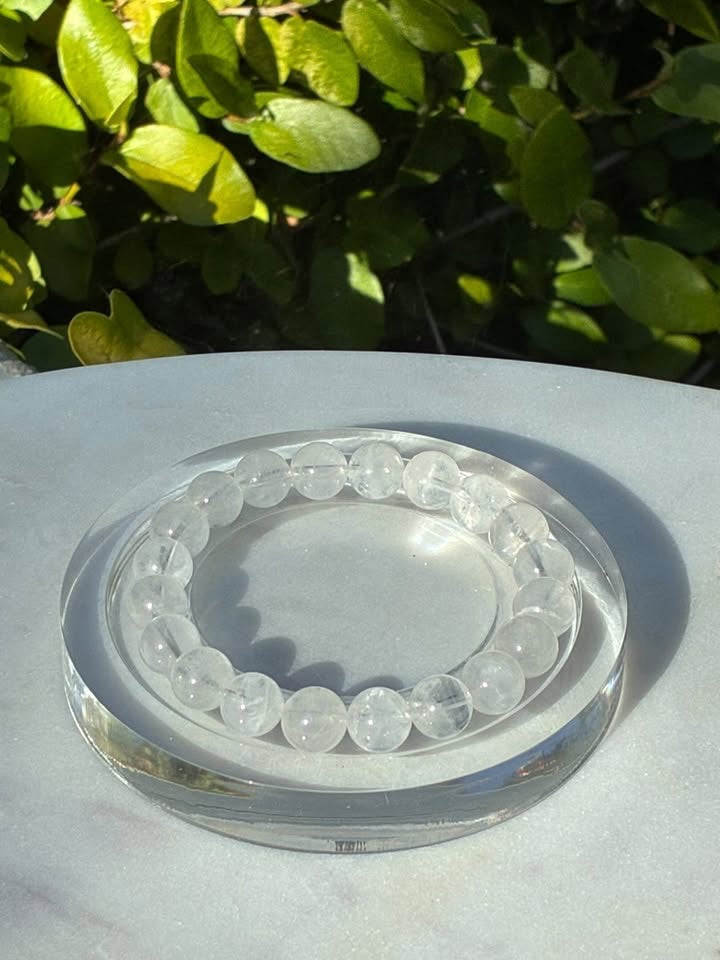 White Snowflake Phantom Quartz Bracelet