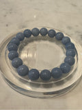 Blue Angelite Beaded Stretchy Bracelet