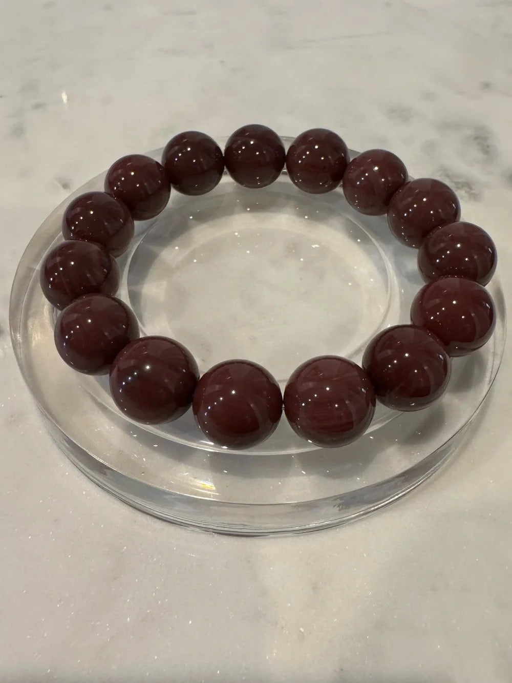 Natural Cherry Alashan Stretchy Bracelet.