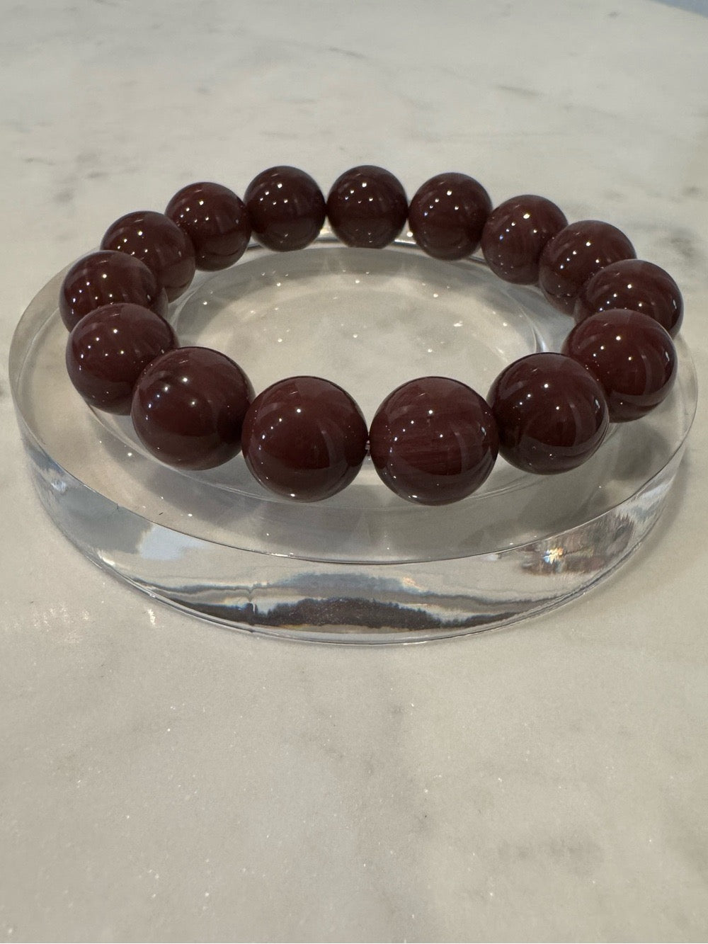 Natural Cherry Alashan Stretchy Bracelet.