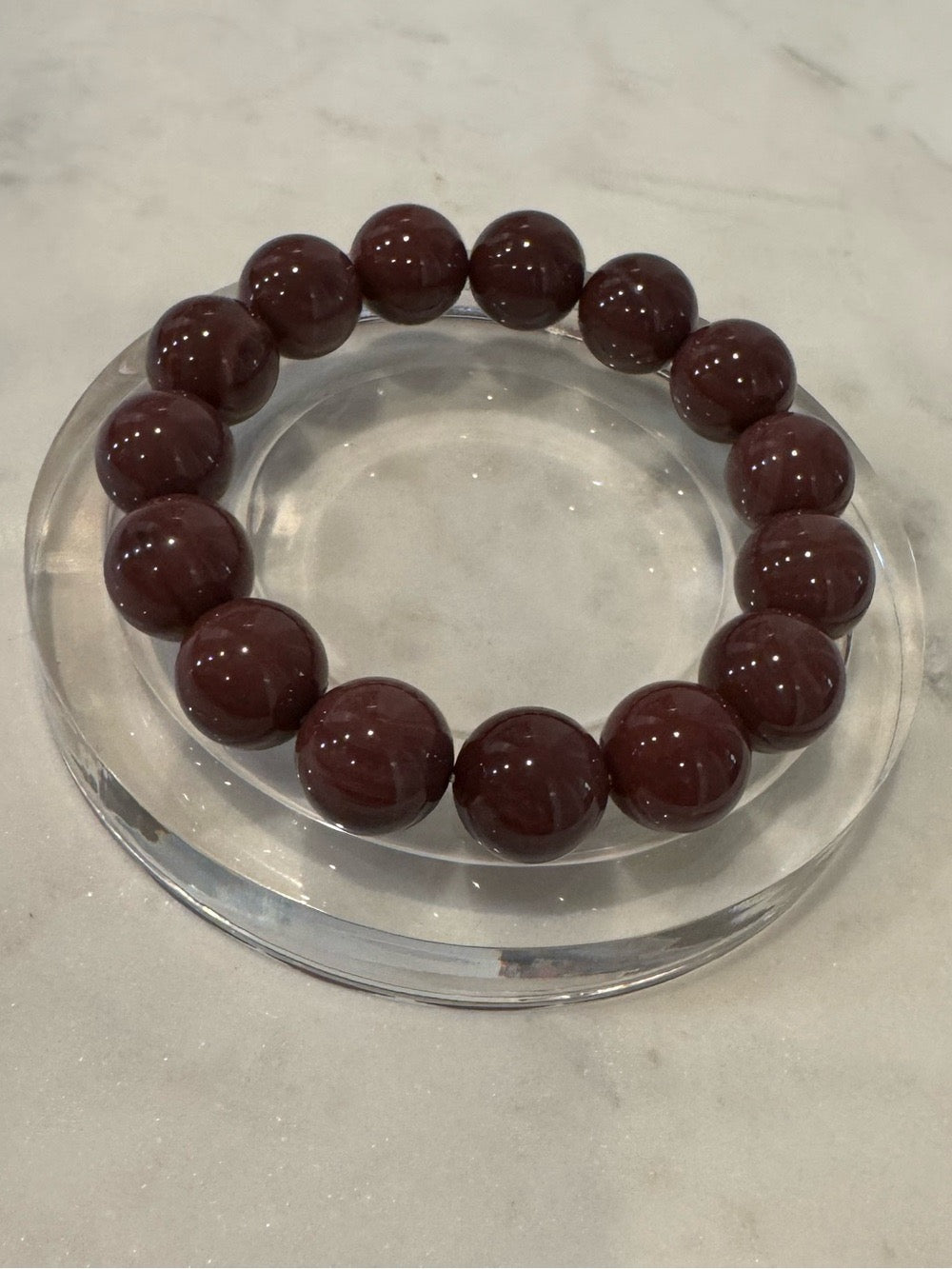 Natural Cherry Alashan Stretchy Bracelet.