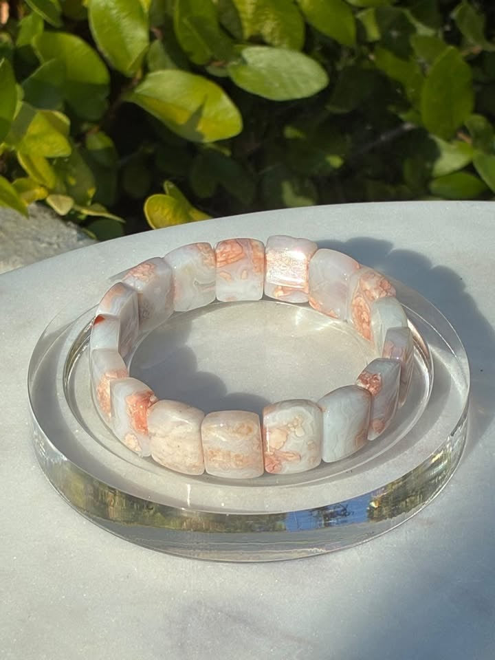 Druzy Pink Flower Agate