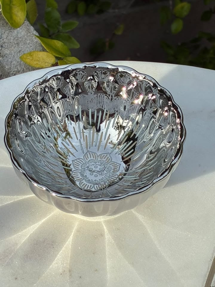 Silver With Flower Handmade Porcelain Jianzhan Teacup