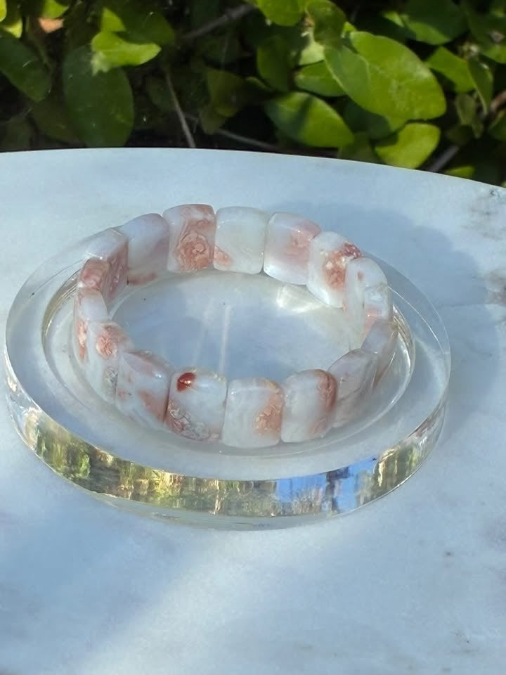 Druzy Pink Flower Agate