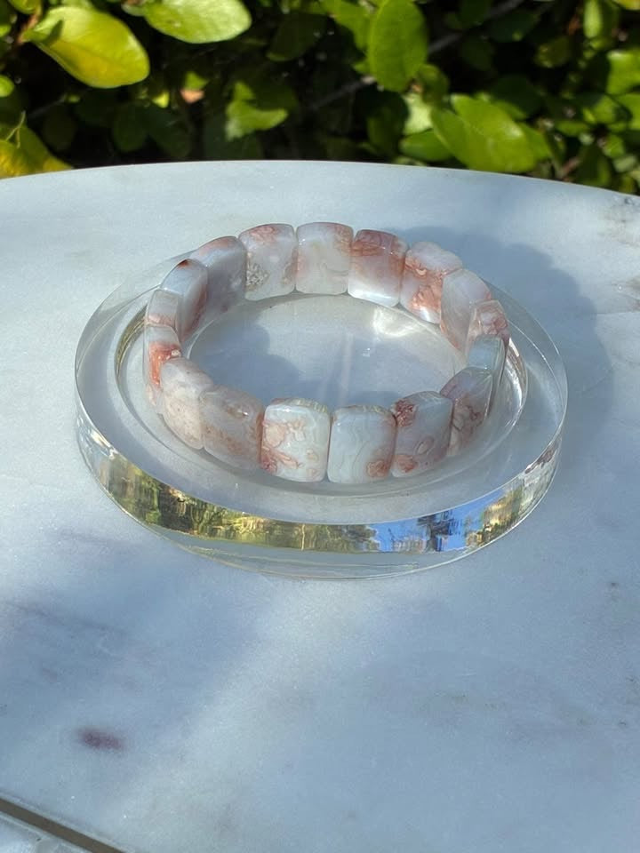 Druzy Pink Flower Agate