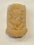 Carved Jade Pixiu Pendant in Warm Honey Tone