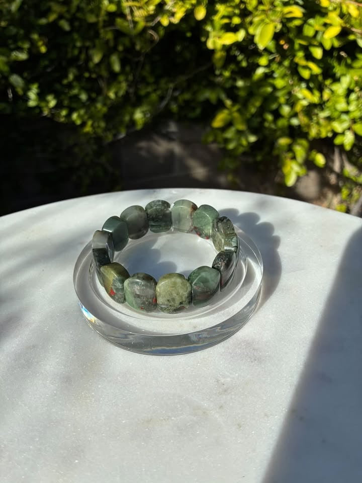 African Blood Stone Soft Bangle