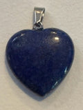 Blue Heart Lapis Lazuli Gemstone Heart Pendant