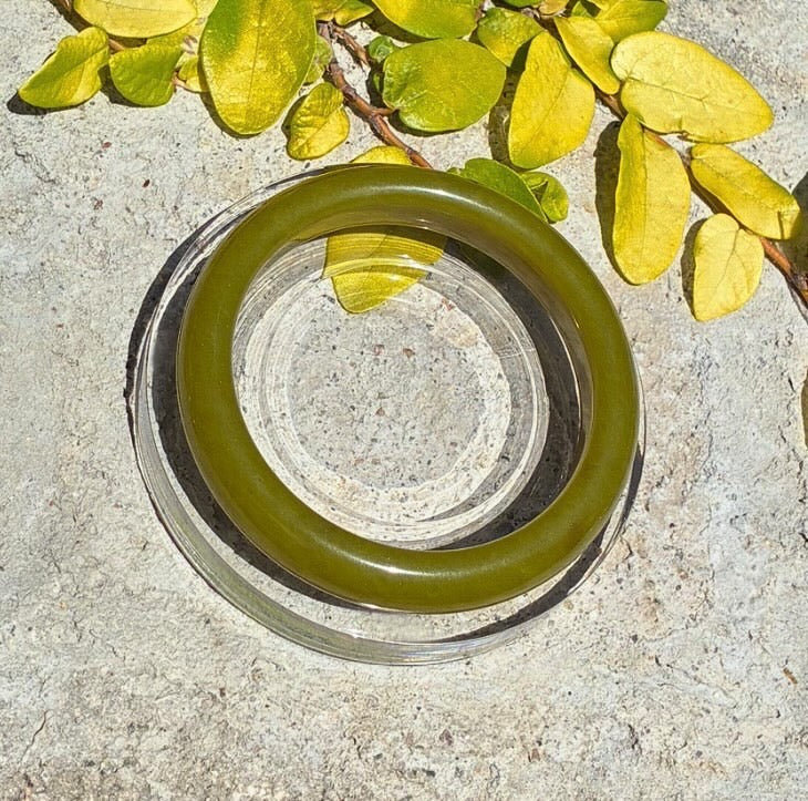 Olive-Green Jade Bangle