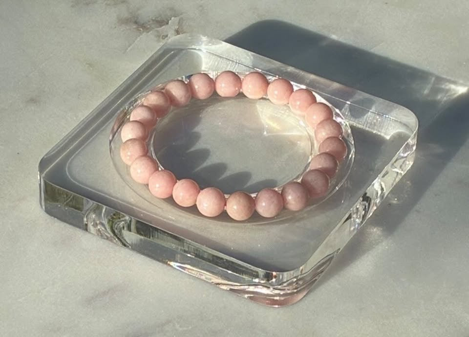 Natural Pink Thulite - Genuine Zoisite Bracelet