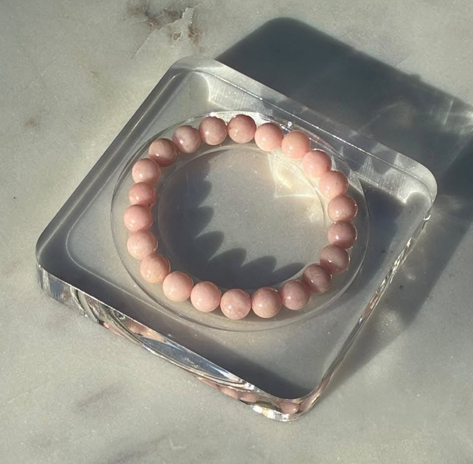 Natural Pink Thulite - Genuine Zoisite Bracelet