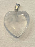 Clear Quartz Heart Shaped Gemstone Pendant