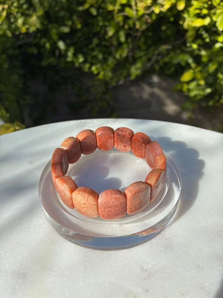 Coral Jade Soft Bangle