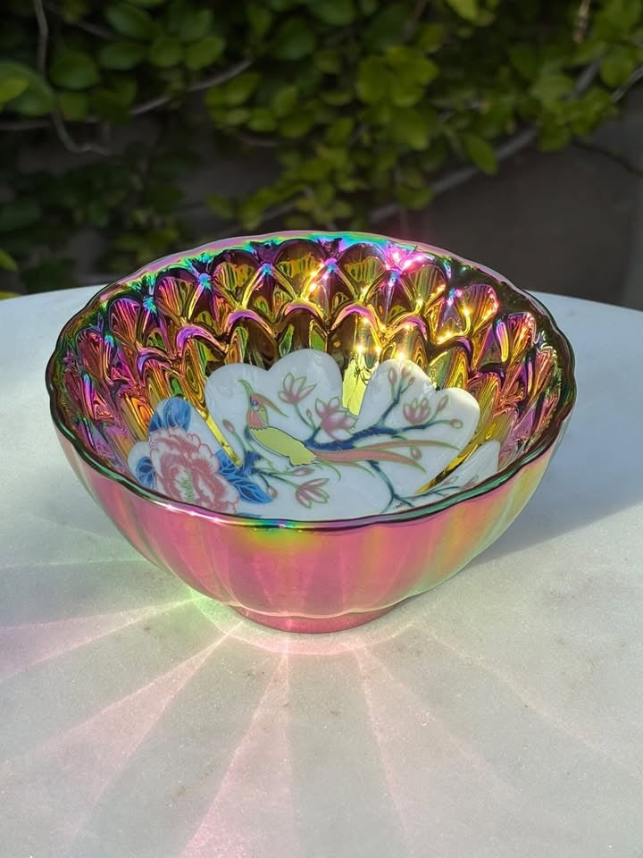 Rainbow colored  Handmade Porcelain Jianzhan Teacup