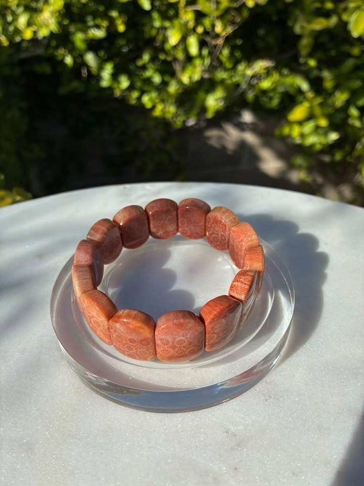 Coral Jade Soft Bangle