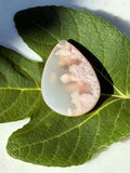 Carved Cherry Blossom Agate Pendant