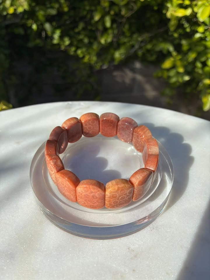 Coral Jade Soft Bangle