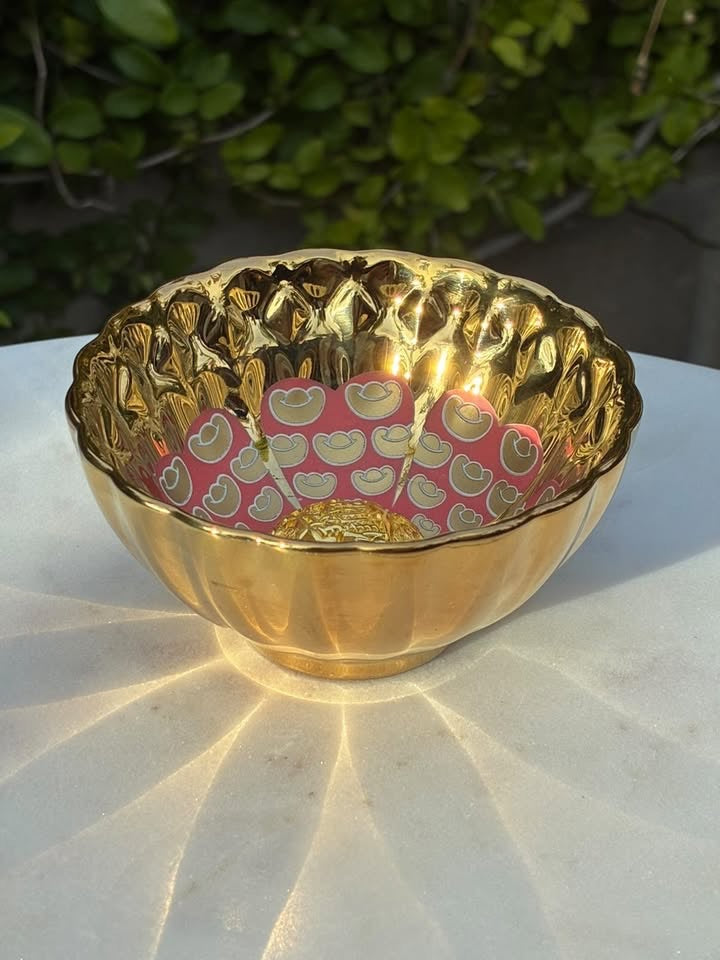 Golden & Red  Handmade Porcelain Jianzhan Teacup