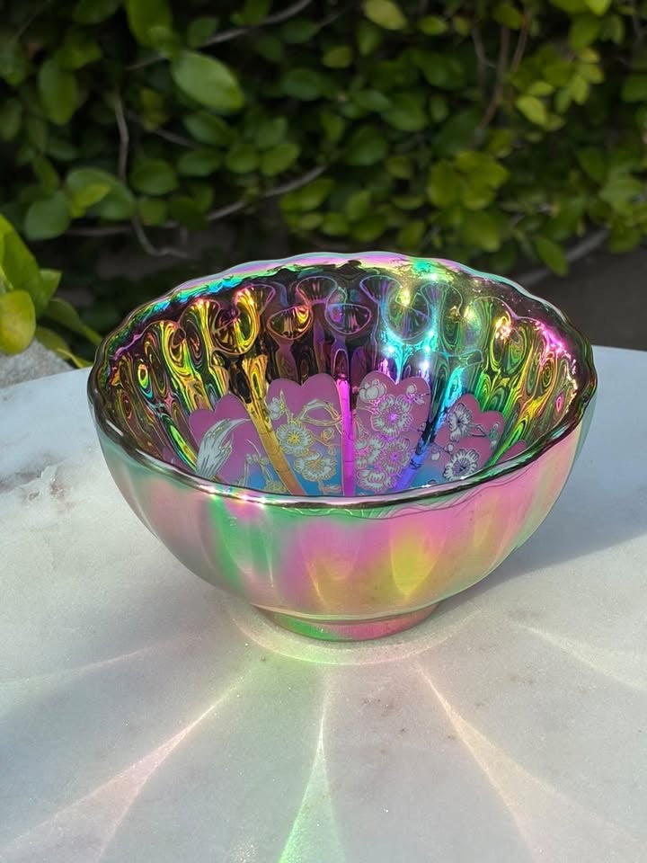 Rainbow Blue & Pink  Handmade Porcelain Jianzhan Teacup