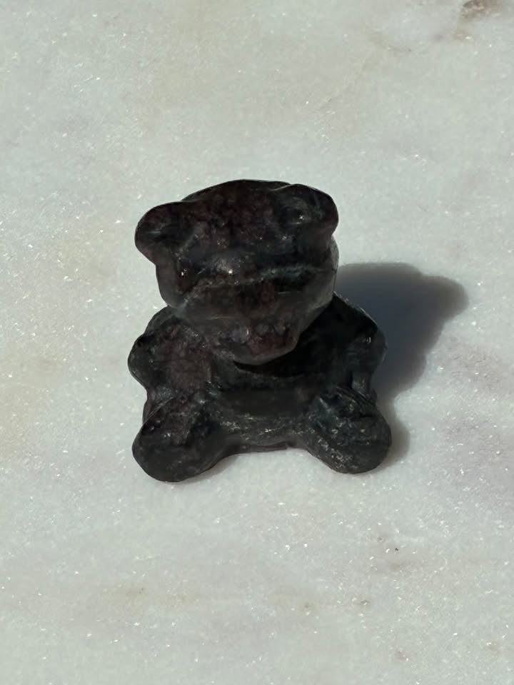 Garnet Hand-Carved Teddy Bear