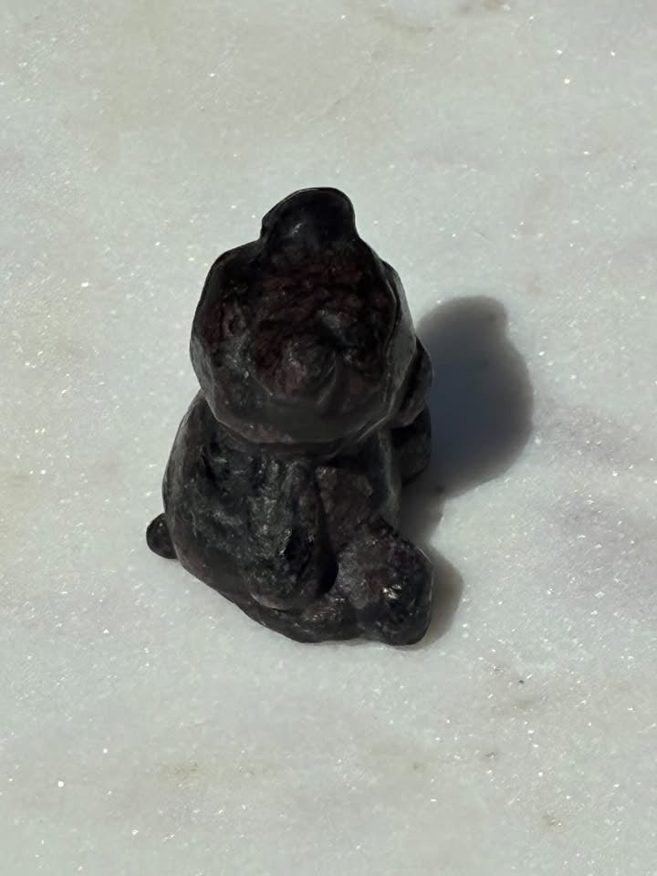 Garnet Hand-Carved Teddy Bear