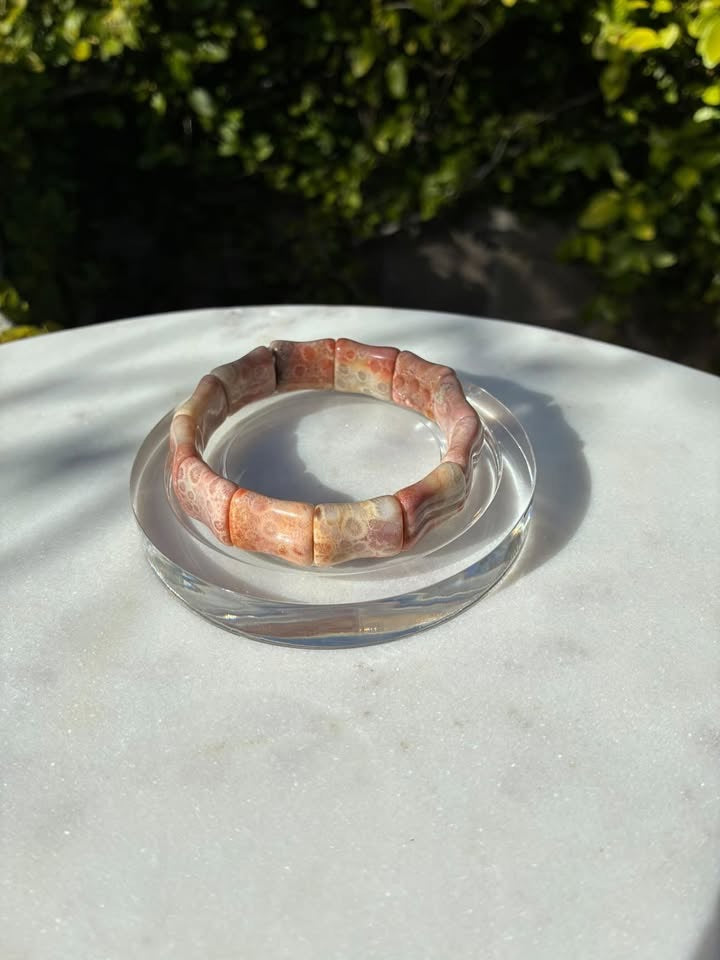 Coral Jade Soft Bangle