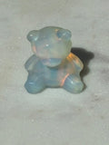 Opalite Hand-Carved Teddy Bear