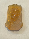 Carved Jade Pixiu Pendant in Warm Honey Tone