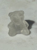 Clear Quartz Hand-Carved Teddy Bear