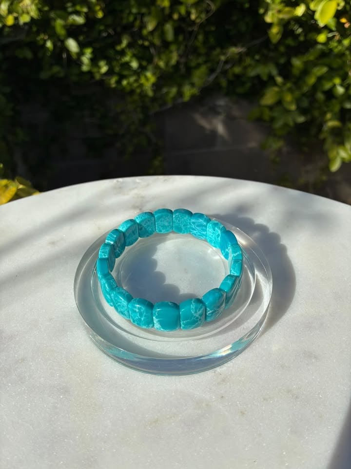 Blue Ocean Stone Soft Bangle