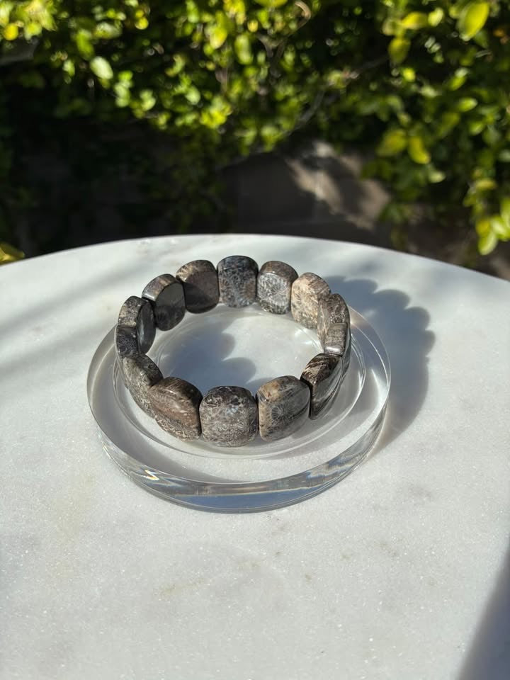 Black Coral Jade Soft Bangle