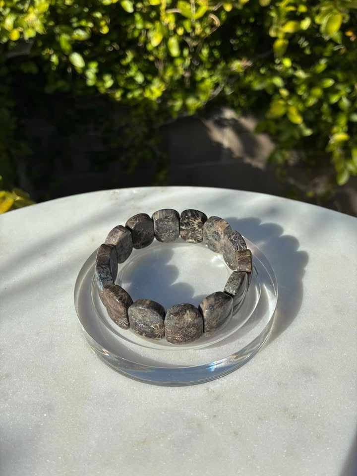 Black Coral Jade Soft Bangle
