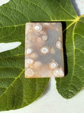 Carved Cherry Blossom Agate Pendant