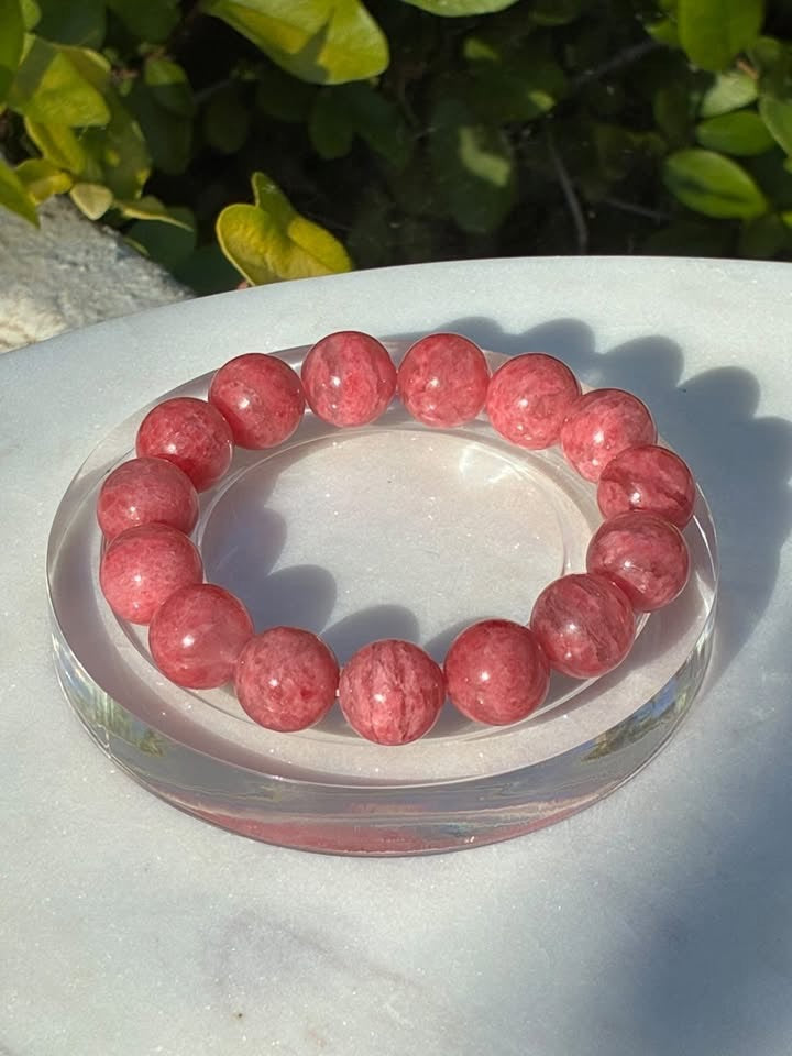 Natural Pinky Rhodonite Bracelet