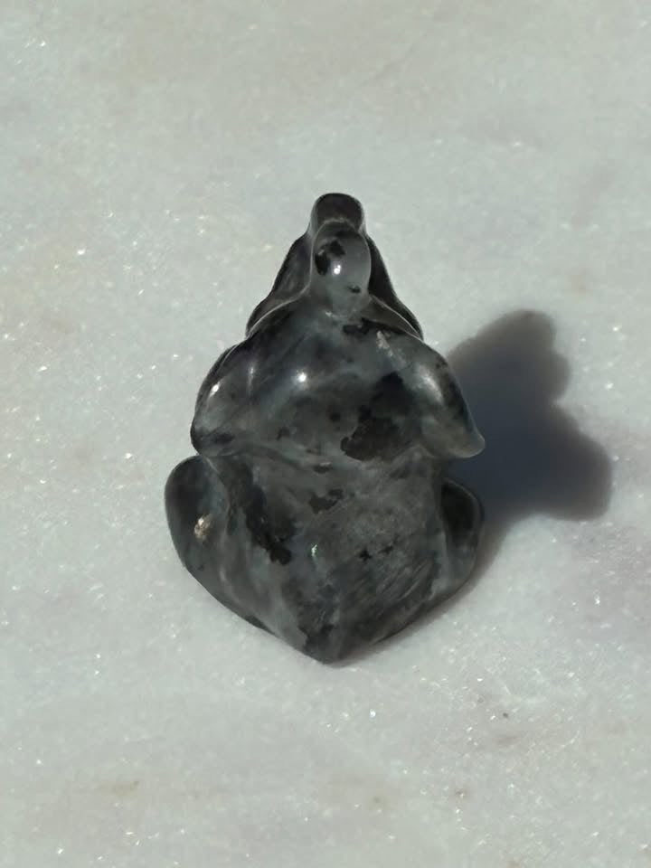 Larvikite Hand-Carved Elephant